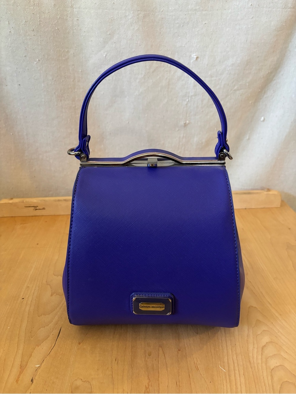 Catherine Malandrino Structured Top-Handle Bag in beautiful Blue/purplish Color